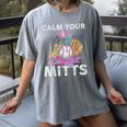 Calm Your Mitts Baseball Ice Cream Drip Crossed Bats Sport Women's Comfort Colors T-Shirt Gray Calm Your Mitts Baseball Ice Cream Drip Crossed Bats Sport Women's Comfort Colors T-Shirt Gray
