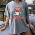 Calm Your Mitts Baseball Mom Sport Lover Women's Comfort Colors T-Shirt Gray Calm Your Mitts Baseball Mom Sport Lover Women's Comfort Colors T-Shirt Gray