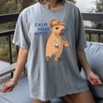 Capybara Calm Your Mitts Baseball Mom Sport Lover Tee Women's Comfort Colors T-Shirt Gray