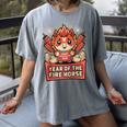Chinese New Year 2026 Fire Horse Celebration Raglan Baseball Tee Women's Comfort Colors T-Shirt Gray