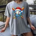 Christmas Baseball Drip For Boys Kids Ice Cream Drip Women's Comfort Colors T-Shirt Gray