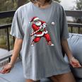 Christmas Baseball Player Santa Xmas Boys Men Toddler Women's Comfort Colors T-Shirt Gray