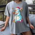 Christmas Baseball Snowman Drip For Boys Men Girls Women Women's Comfort Colors T-Shirt Gray Christmas Baseball Snowman Drip For Boys Men Girls Women Women's Comfort Colors T-Shirt Gray