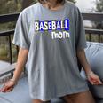 Custom Hustle Tball Tee Ball Womens Baseball Mom Women's Comfort Colors T-Shirt Gray