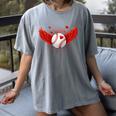 Cute Baseball &Cupid Wings Happy Valentines Boys Men Women's Comfort Colors T-Shirt Gray