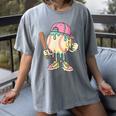 Cute Baseball Ice Cream Drip For Girls & Boys 2 Sides Women's Comfort Colors T-Shirt Gray Cute Baseball Ice Cream Drip For Girls & Boys 2 Sides Women's Comfort Colors T-Shirt Gray