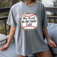 Cute Baseball Mom My Heart On That Field Sister Girl Toddler Women's Comfort Colors T-Shirt Gray