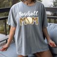 Cute Baseball Mom Leopard Print Mom For Mother's Day Women's Comfort Colors T-Shirt Gray Cute Baseball Mom Leopard Print Mom For Mother's Day Women's Comfort Colors T-Shirt Gray
