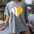 Cute Love Baseball Fast Pitch Softball Heart Baseball Mom Women's Comfort Colors T-Shirt Gray Cute Love Baseball Fast Pitch Softball Heart Baseball Mom Women's Comfort Colors T-Shirt Gray