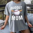 Dugout Mom Baseball Mommy Baseball Mother's Day Women's Comfort Colors T-Shirt Gray Dugout Mom Baseball Mommy Baseball Mother's Day Women's Comfort Colors T-Shirt Gray