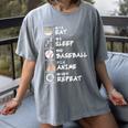 Eat Sleep Baseball Anime Repeat Japanese Otaku Women's Comfort Colors T-Shirt Gray Eat Sleep Baseball Anime Repeat Japanese Otaku Women's Comfort Colors T-Shirt Gray