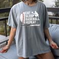Eat Sleep Baseball Repeat Baseball Player Men Boys Women's Comfort Colors T-Shirt Gray Eat Sleep Baseball Repeat Baseball Player Men Boys Women's Comfort Colors T-Shirt Gray
