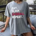 Eat Sleep Baseball Repeat Baseball Player Women's Comfort Colors T-Shirt Gray Eat Sleep Baseball Repeat Baseball Player Women's Comfort Colors T-Shirt Gray