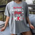 My Favorite Baseball Player Calls Me Mimi For Baseball Mom Women's Comfort Colors T-Shirt Gray My Favorite Baseball Player Calls Me Mimi For Baseball Mom Women's Comfort Colors T-Shirt Gray