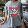 My Favorite Baseball Player Calls Me Mom Baseball Moms Women's Comfort Colors T-Shirt Gray