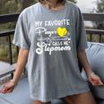 My Favorite Player Calls Me Stepmom Softball Baseball Mom Women's Comfort Colors T-Shirt Gray My Favorite Player Calls Me Stepmom Softball Baseball Mom Women's Comfort Colors T-Shirt Gray