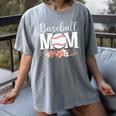 Floral Baseball Mom Mother's Day Cute Baseball Mama Mommy Women's Comfort Colors T-Shirt Gray