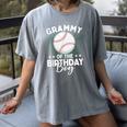 Grammy Of The Birthday Boy Baseball Player Birthday Women's Comfort Colors T-Shirt Gray Grammy Of The Birthday Boy Baseball Player Birthday Women's Comfort Colors T-Shirt Gray