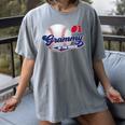 Grammy Rookie Of Year 1st Birthday Baseball Theme Matching Women's Comfort Colors T-Shirt Gray