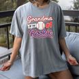 Grandparent Grandma Of The 1 Rookie Baseball Women's Comfort Colors T-Shirt Gray Grandparent Grandma Of The 1 Rookie Baseball Women's Comfort Colors T-Shirt Gray