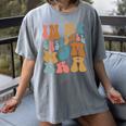 Groovy In My Baseball Mom Era Softball Game Day Women's Comfort Colors T-Shirt Gray