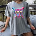 Happy 100 Days Of School Baseball Drip Theme Party 100th Day Women's Comfort Colors T-Shirt Gray Happy 100 Days Of School Baseball Drip Theme Party 100th Day Women's Comfort Colors T-Shirt Gray