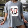 My Heart Is On That Field Baseball Mom Momm Women's Comfort Colors T-Shirt Gray My Heart Is On That Field Baseball Mom Momm Women's Comfort Colors T-Shirt Gray