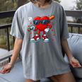 Heart Love Baseball Valentine Outfit Men Boy Women's Comfort Colors T-Shirt Gray