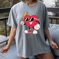 Heart Play Baseball Valentine's Day Teens Boys Girls Kids Women's Comfort Colors T-Shirt Gray Heart Play Baseball Valentine's Day Teens Boys Girls Kids Women's Comfort Colors T-Shirt Gray