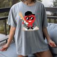 Heart Playing Baseball Valentine Baseball Women's Comfort Colors T-Shirt Gray Heart Playing Baseball Valentine Baseball Women's Comfort Colors T-Shirt Gray