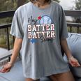 Hey Batter Batter Swing Graphic For Baseball Moms Women's Comfort Colors T-Shirt Gray Hey Batter Batter Swing Graphic For Baseball Moms Women's Comfort Colors T-Shirt Gray