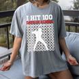 I Hit 100 Days Of School Baseball 100 Day Of School Women's Comfort Colors T-Shirt Gray I Hit 100 Days Of School Baseball 100 Day Of School Women's Comfort Colors T-Shirt Gray