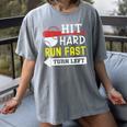Hit Hard Run Fast Turn Left Baseball Quote Fan Coach Premium Tri-Blend Women's Comfort Colors T-Shirt Gray Hit Hard Run Fast Turn Left Baseball Quote Fan Coach Premium Tri-Blend Women's Comfort Colors T-Shirt Gray