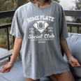 Home Plate Social Club Baseball Moms Group Tee Women's Comfort Colors T-Shirt Gray