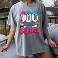 HUGvyn 100 Days Of School Baseball Ice Cream Teacher Student Women's Comfort Colors T-Shirt Gray