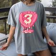Ice Cream Baseball Glove 3rd Birthday Edition Women's Comfort Colors T-Shirt Gray Ice Cream Baseball Glove 3rd Birthday Edition Women's Comfort Colors T-Shirt Gray