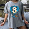 Ice Cream Baseball Glove 8th Birthday Edition Women's Comfort Colors T-Shirt Gray Ice Cream Baseball Glove 8th Birthday Edition Women's Comfort Colors T-Shirt Gray