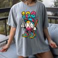 Ice Cream Drip Baseball Party 100 Days Of School Teacher Women's Comfort Colors T-Shirt Gray
