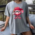 Ice Cream Drip Baseball Valentine's Day Spots Baseball Drip Women's Comfort Colors T-Shirt Gray