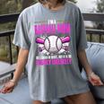I'm A Baseball Mom Baseball Pitcher Catcher Baseball Player Women's Comfort Colors T-Shirt Gray