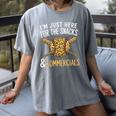I'm Just Here For The Snacks And Commercials Baseball Women's Comfort Colors T-Shirt Gray I'm Just Here For The Snacks And Commercials Baseball Women's Comfort Colors T-Shirt Gray
