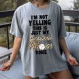 I'm Not Yelling This Is Baseball Mom Baseball Women's Comfort Colors T-Shirt Gray I'm Not Yelling This Is Baseball Mom Baseball Women's Comfort Colors T-Shirt Gray