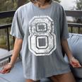 Jersey Number 8 Eight T-Shirt Football Number Baseball Mom Women's Comfort Colors T-Shirt Gray