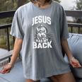 Jesus Has My Back Baseball Faith Motivation Tee Christian Women's Comfort Colors T-Shirt Gray Jesus Has My Back Baseball Faith Motivation Tee Christian Women's Comfort Colors T-Shirt Gray