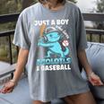 Just A Boy Who Loves Axolotls & Baseball Women's Comfort Colors T-Shirt Gray Just A Boy Who Loves Axolotls & Baseball Women's Comfort Colors T-Shirt Gray