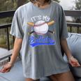 Kids 8th Baseball Birthday Party Boys Sport Fan 8 Years Old Women's Comfort Colors T-Shirt Gray