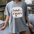 Leopard Baseball Mom Mama Mommy Bleached Women's Comfort Colors T-Shirt Gray Leopard Baseball Mom Mama Mommy Bleached Women's Comfort Colors T-Shirt Gray