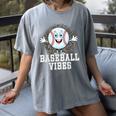 Leopard Baseball Vibes Game Day Softball Life Mom Women's Comfort Colors T-Shirt Gray Leopard Baseball Vibes Game Day Softball Life Mom Women's Comfort Colors T-Shirt Gray