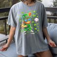 Leprechaun Playing Baseball Happy St Patricks Day Men Boys Women's Comfort Colors T-Shirt Gray