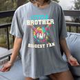 Little Brother Biggest Fan Baseball Cream Drip Crossed Bats Women's Comfort Colors T-Shirt Gray Little Brother Biggest Fan Baseball Cream Drip Crossed Bats Women's Comfort Colors T-Shirt Gray